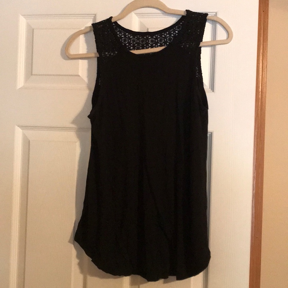 Black lace tank top